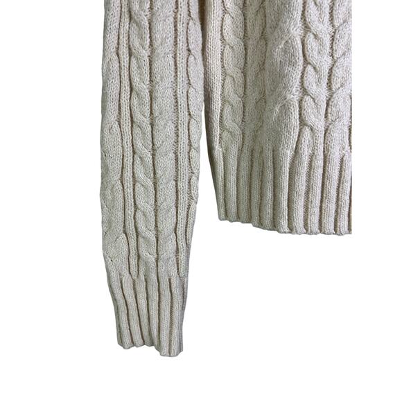 American Eagle Cardigan Sweater Womens XS Creamy Soft Chunky Cable Knit Classic - Picture 5 of 9